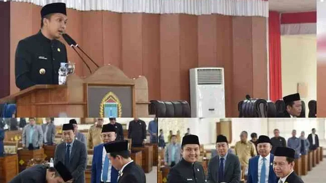 Bupati Panca Hadiri Rapat Paripurna Pembahasan Raperda Usulan Pemkab OI Tahun 2023
