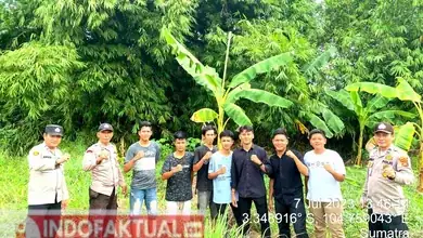 Personil Polsek Tanjung Raja Giat Mitigasi Karhutla di Desa Belanti dan Kelurahan Tanjung Raja Barat