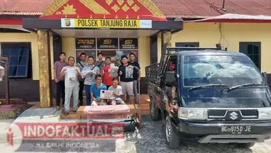 Sempat Buron, Dua Pelaku Pencurian Mobil Dicengkam Team Rajawali Polsek Tanjung Raja