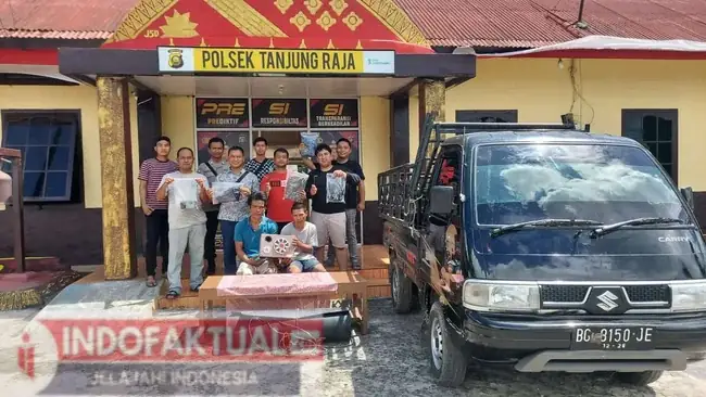 Sempat Buron, Dua Pelaku Pencurian Mobil Dicengkam Team Rajawali Polsek Tanjung Raja