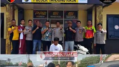 Sempat Kabur Ke Bangka, Pelaku Penodongan Bank Keliling Kini Dibekuk Team Rajawali Polsek Tanjung Raja