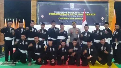 Pengesahan Warga Baru PSHT Gelombang Satu Digelar di Padepokan PSHT Trembelang Banyuwangi