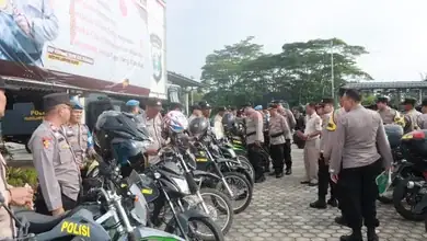 AKBP Yusriandi Yusrin Kapolres Lamsel, Periksa Sarpras Hadapi Pengaman Pilkades Serentak