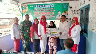 Pemerintah desa meranjat 3(tiga) Bagikan BLT Kepada 24 Keluarga Penerima Manfaat
