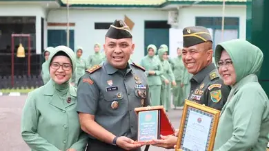 Kodim 0402/OKI-OI Gelar Sertijab Perwira & Pelepasan Pabung