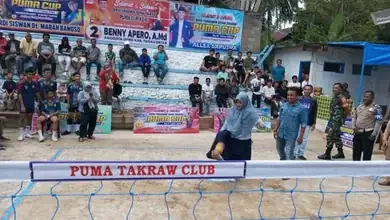 Open Tournament Takraw Puma Cup Dibuka Camat Sungai Tarab