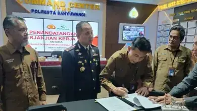 Komitmen Jaga Kelestarian Hutan, Perhutani bersama Polresta Banyuwangi Lakukan MoU Perlindungan Hutan di Banyuwangi