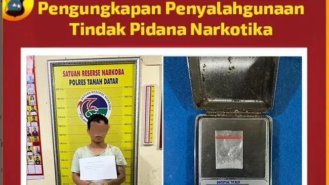 Pengedar Narkotika Jenis Shabu Ditangkap Sat Resnarkoba Polres Tanah Datar