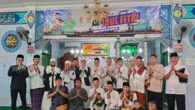 DANDIM 0402/OKI Sholat Idul Fitri Bersama Anggota Di MAKODIM