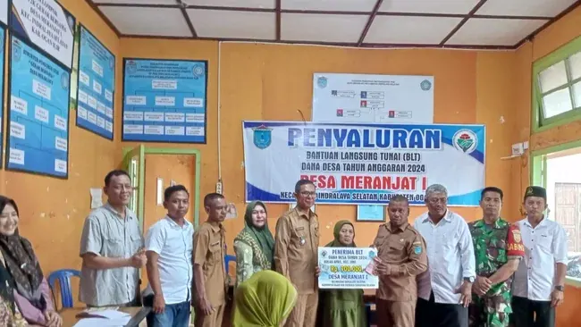 Pemdes Meranjat 1 Salurkan BLT DD Tahap Dua kepada 24 KPM