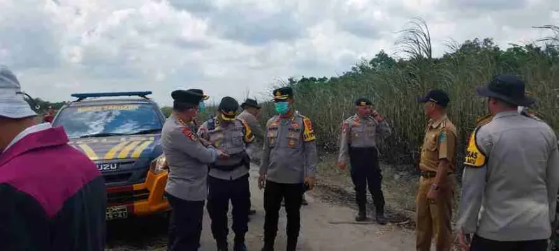 Kebakaran Lahan Tebu di PTPN VII Cinta Manis