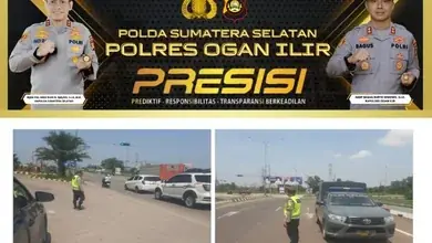 Polsek Pemulutan Laksanakan Giat Patroli Beat di Sepanjang Jalan Lintas Sumatera dan Pintu Tol Keramasan