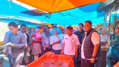 Kunjungi Pasar Sungai Tarab, Richi Aprian Didampingi Legislator Yalpema Jurin