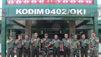 Dandim 0402/OKI Menyambut Tim Wasev Sterad