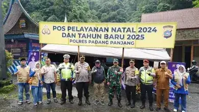 Bupati Bersama Dandim 0307 Tanah Datar Cek Pospam Nataru