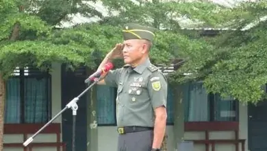 Kasdim 0402/OKI Bertindak Sebagai Irup Pada Upacara Bendera