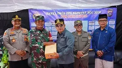 Bupati Bersama Ketua DPRD Anton Yondra, Tinjau Posko Pengamanan Lebaran