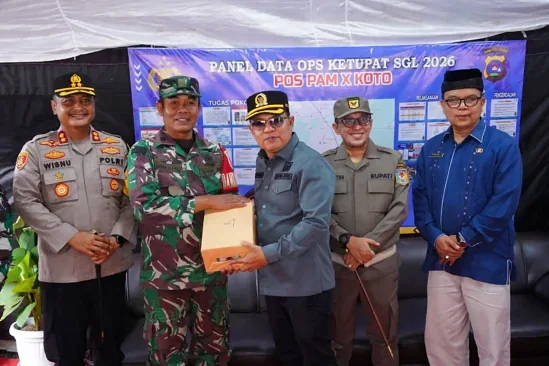 Bupati Bersama Ketua DPRD Anton Yondra, Tinjau Posko Pengamanan Lebaran