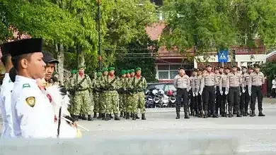 Upacara Harkitnas Dengan Tema,Jaga Tunas Bangsa Demi Kedaulatan Negara,Dilaksanakan Dilapangan Cindua Mato