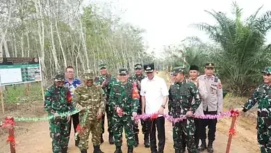 Pangdam II/Sriwijaya Hadiri Penutupan TMMD ke-128 Kodim 0402/OKI di Desa Pematang Sukatani