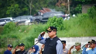 Wabup Ahmad Fadly Menjadi Inspektur Upacara Disaat Peringatan Hari Lingkungan Hidup di Tanah Datar