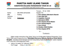 jadwal puncak hut boltim ke 18 tahun 2026 dan pesta rakyat