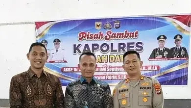 Yusri Yance Ketua Harian Perbakin Tanah Datar Hadiri Pisah Sambut Kapolres