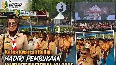 Rosita Manoppo Pobela. Kunjungi Kontingen Pramuka Boltim. di Jamnas XII Cibubur