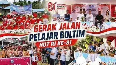 Gerak Jalan Pelajar Boltim HUT RI ke-81