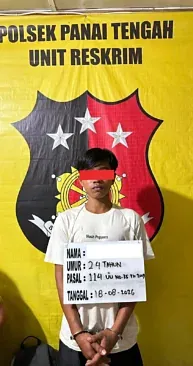 Polsek Panai Tengah Gerebek Sarang Narkoba, Seorang Pria Diamankan Bersama Sabu 0,14 Gram