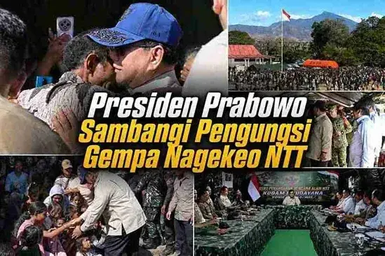 Presiden Prabowo Sambangi Pengungsi Gempa Nagekeo