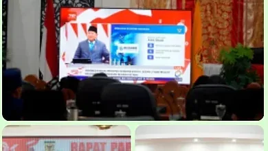 Anton Yondra Buka Rapat Paripurna, DPRD Tanah Datar Simak Pidato Presiden pada Sidang Bersama DPR–DPD RI