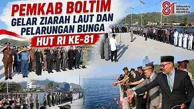 Ziarah Laut Pelarungan Bunga. HUT RI ke-81 Boltim