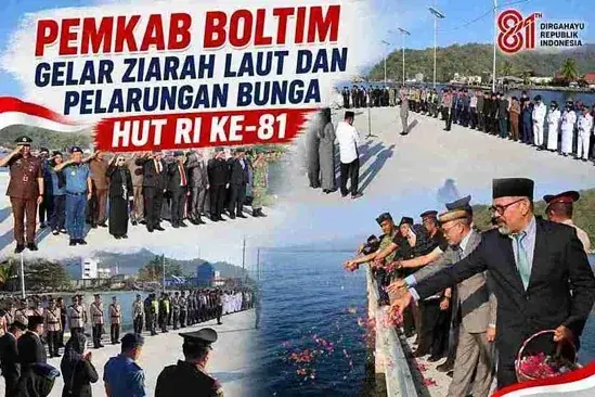 Ziarah Laut Pelarungan Bunga. HUT RI ke-81 Boltim