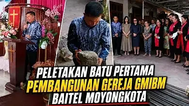 Peletakan Batu Pertama GMIBM Baitel Moyongkota, Argo V. Sumaiku Titip Pesan