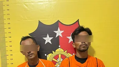 Polsek Kualuh Leidong Amankan Dua Terduga Pelaku Pencurian Sawit Warga