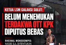 Ketua LSM Galaksi Sulut: Saya Belum Menemukan Terdakwa yang Ditangkap Langsung Dalam OTT KPK di Putus Bebas